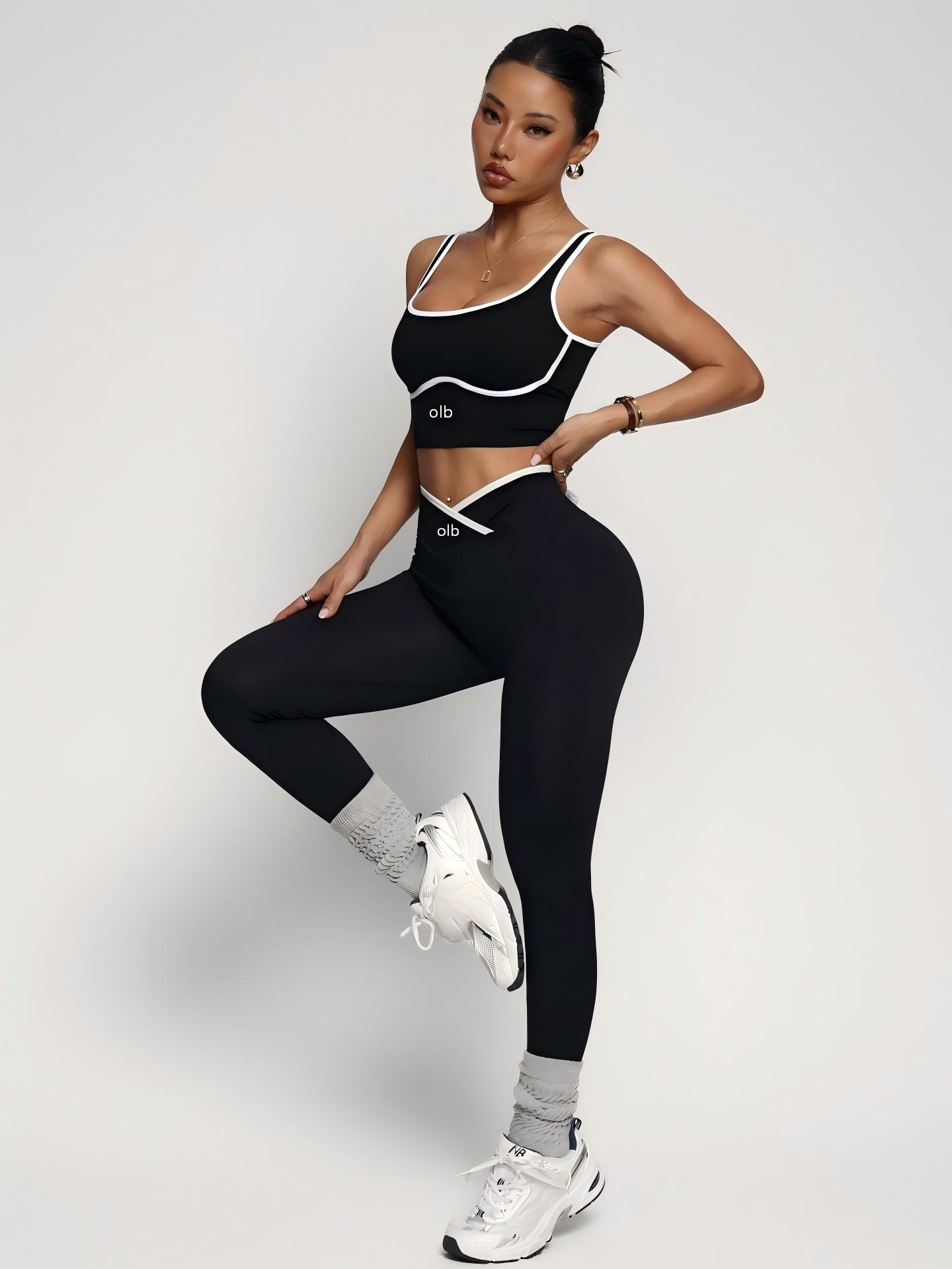 Yoga Fitness Outfit - 2-piece new sports bra vest pants