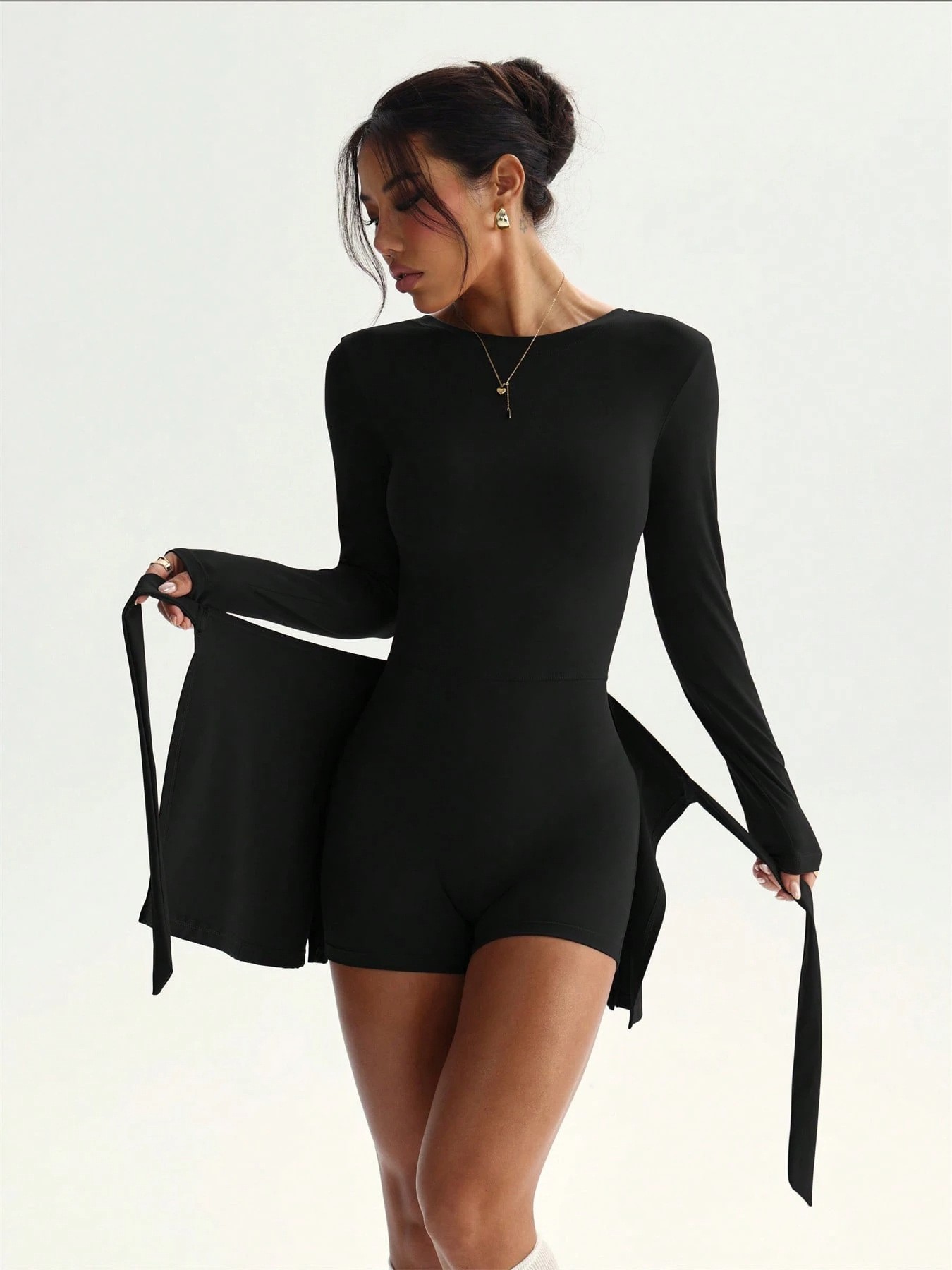 Solid Color Long Sleeved Slim  - Yoga Fitness Outfit review and price