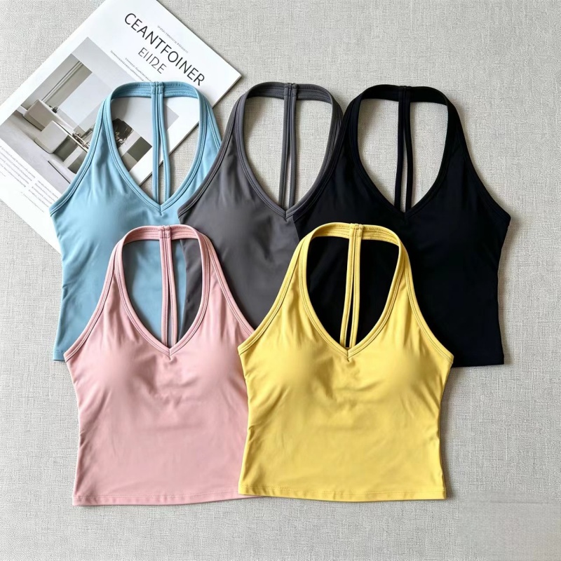 V‑Neck Halter T‑Back Yoga Tank - Yoga Fitness Studio review and price